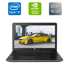 Мобильная рабочая станция HP ZBook 15 G4 / 15.6" (1920x1080) IPS / Intel Core i7-7820HQ (4 (8) ядра по 2.9 - 3.9 GHz) / 16 GB DDR4 / 512 GB SSD / nVidia Quadro M2200, 4 GB GDDR5, 128-bit / WebCam / Fingerprint