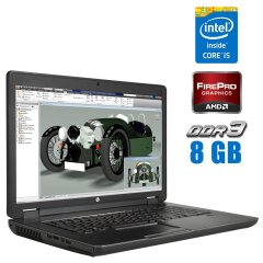 Мобільна робоча станція HP ZBook 17 G2 / 17.3" (1600x900) TN / Intel Core i5-4200M (2 (4) ядра по 2.5 - 3.1 GHz) / 8 GB DDR3 / 120 GB SSD + 500 GB HDD / AMD FirePro M6100, 2 GB GDDR5, 128-bit / DVD-ROM