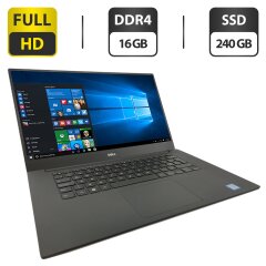 Мобільна робоча станція Dell Precision 5520 / 15.6" (1920x1080) IPS / Intel Core i5-7440HQ (4 ядра по 2.8 - 3.8 GHz) / 16 GB DDR4 / 240 GB SSD / Intel HD Graphics 630 / WebCam