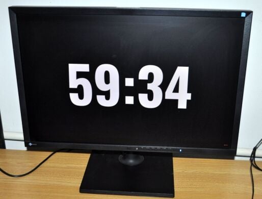 Монітор Б-клас EIZO FlexScan EV2436W / 24" (1920x1200) IPS / USB, VGA, DVI, DisplayPort / Вбудовані колонки 2хx 2W / VESA 100x100 + Кабелі (VGA, DVI, DisplayPort на вибір) та живлення в комплекті