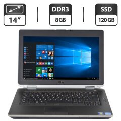 Ноутбук Б-класс Dell Latitude E6430 / 14" (1366x768) TN / Intel Core i5-3210M (2 (4) ядра по 2.5 - 3.1 GHz) / 8 GB DDR3 / 120 GB SSD / Intel HD Graphics 4000 / DVD-ROM
