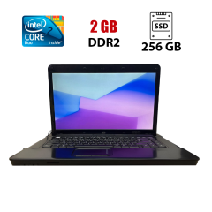 Ноутбук Б-клас HP Compaq 610 / 15.6" (1366x768) TN / Intel Core 2 Duo T5870 (2 ядра по 2.0 GHz) / 2 GB DDR2 / 256 GB SSD / Intel GMA X3100 Graphics / WebCam / АКБ не тримає