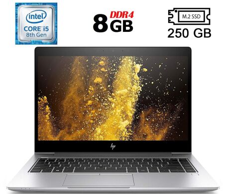 Ноутбук Б-класс HP EliteBook 840 G6 / 14" (1920x1080) IPS / Intel Core i5-8265U (4 (8) ядра по 1.6 - 3.9 GHz) / 8 GB DDR4 / 250 GB SSD M.2 / Intel UHD Graphics 620 / WebCam / HDMI Ноутбук Б-класс HP EliteBook 840 G6 / 14" (1920x1080) IPS / Intel Core i5-8265U (4 (8) ядра по 1.6 - 3.9 GHz) / 8 GB DDR4 / 250 GB SSD M.2 / Intel UHD Graphics 620 / WebCam / HDMI