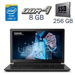 Ноутбук Б-класс Toshiba Dynabook TECRA A50-F / 15.6" (1920x1080) IPS / Intel Core i5-8250U (4 (8) ядра по 1.6 - 3.4 GHz) / 8 GB DDR4 / 256 GB SSD / Intel UHD Graphics 620 / WebCam