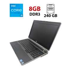 Ноутбук Dell Latitude E6520 / 15.6" (1366x768) TN / Intel Core i5-2520M (2 (4) ядра по 2.5 - 3.2 GHz) / 8 GB DDR3 / 240 GB SSD / nVidia NVS 4200M, 512 MB GDDR3, 64-bit / WebCam
