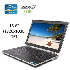 Ноутбук Dell Latitude E6530 / 15.6" (1920x1080) TFT / Intel Core i5-3320M (2(4) ядра по 2.6 - 3.3 GHz) / 8 GB DDR3 / 180 GB SSD / Intel HD Graphics 4000 / DVD-RW