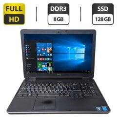 Ноутбук Dell Latitude E6540 / 15.6" (1920x1080) TN / Intel Core i5-4300M (2 (4) ядра по 2.6 - 3.3 GHz) / 8 GB DDR3 / 128 GB SSD / Intel HD Graphics 4600 / WebCam / DVD-ROM