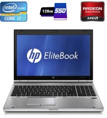 Ноутбук HP EliteBook 8560p / 15.6" (1600x900) TN / Intel Core i7-2620M (2 (4) ядра по 2.7 - 3.4 GHz) / 4 GB DDR3 / 128 GB SSD / AMD Radeon HD 6470M, 1 GB DDR3, 64-bit / WebCam / DVD-RW / DisplayPort