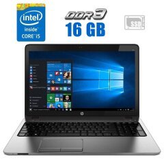 Ноутбук HP ProBook 450 G1 / 15.6" (1366x768) TN / Intel Core i5-4200M (2 (4) ядра по 2.5 - 3.1 GHz) / 16 GB DDR3 / 480 GB SSD / Intel HD Graphics 4600 / WebCam