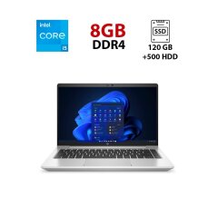 Ноутбук HP Probook 640 G4 / 14" (1366x768) TN / Intel Core i5-8250U (4 (8) ядра по 1.6 - 3.4 GHz) / 8 GB DDR4 / 120 GB SSD + 500 GB HDD / Intel UHD Graphics 620 / WebCam