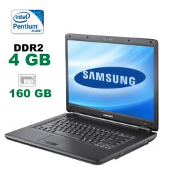 Ноутбук Samsung NP-P510 / 15.4" (1280x800) TN LED / Intel Pentium T3200 (2 ядра по 2.0 GHz) / 4 GB DDR2 (2x 2GB) / 160 GB HDD / Intel GMA Graphics X4500 / DVD-RW / Блок питания NEW + Беспроводная мышь 