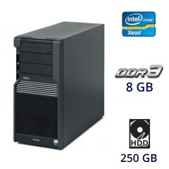 Робоча станція Fujitsu Celsius M470-2 Tower / Intel Xeon W3520 (4 (8) ядра по 2.66 - 2.93 GHz) / 8 GB DDR3 / 250 GB HDD / AMD Radeon HD 4350, 1 GB DDR2, 64-bit