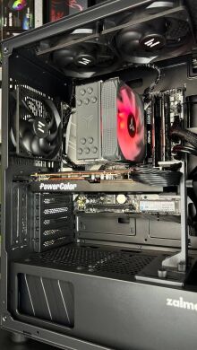 Збірка під замовлення: ігровий ПК Zalman i4 Black Tower / AMD Ryzen 7 5700X (8 (16) ядер по 3.4 - 4.6 GHz) / 16 GB DDR4 / 500 GB SSD M.2 + 2000 GB SSD M.2 / AMD Radeon RX 5700 XT, 8 GB GDDR6, 256-bit / 650W