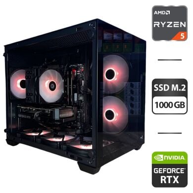 Сборка под заказ: новый игровой ПК AeroCool Dryft Mini Tower / AMD Ryzen 5 7500F (6 (12) ядер по 3.7 - 5.0 GHz) / 32 GB DDR5 / 1000 GB SSD M.2 / nVidia GeForce RTX 5060, 8 GB GDDR7, 128-bit / 750W