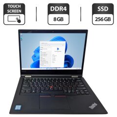 Ультрабук-трансформер Lenovo ThinkPad X390 Yoga / 13.3" (1920x1080) IPS Touch / Intel Core i5-8265U (4 (8) ядра по 1.6 - 3.9 GHz) / 8 GB DDR4 / 256 GB SSD / Intel UHD Graphics / WebCam