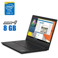 Ультрабук Lenovo ThinkPad E490 / 14" (1366x768) TN / Intel Core i3-8145U (2 (4) ядра по 2.1 - 3.9 GHz) / 8 GB DDR4 / 256 GB SSD / Intel UHD Graphics / WebCam