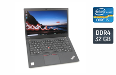 Ультрабук Lenovo ThinkPad T14 Gen 1 / 14" (1920x1080) IPS / Intel Core i5-10310U (4 (8) ядра по 1.7 - 4.4 GHz) / 32 GB DDR4 / 512 GB SSD / Intel UHD Graphics / WebCam / TouchID / Windows 10