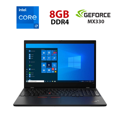Ультрабук Lenovo ThinkPad T15 G1 / 15.6" (1920x1080) IPS / Intel Core i7-10510U (4 (8) ядра по 1.8 - 4.9 GHz) / 8 GB DDR4 / 240 GB SSD / nVidia GeForce MX330, 2 GB GDDR5, 64-bit / WebCam