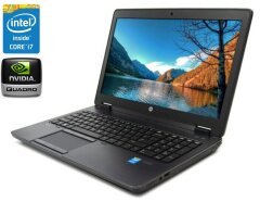 Мобільна робоча станція HP ZBook 15 G2 / 15.6" (1920x1080) TN / Intel Core i7-4710MQ (4 (8) ядра по 2.5 - 3.5 GHz) / 8 GB DDR3 / 240 GB SSD / nVidia Quadro K610M, 1 GB GDDR5, 64-bit / WebCam / DVD-RW / Win 10 Pro