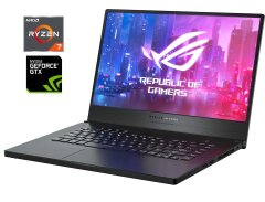 Ігровий ноутбук Asus ROG Zephyrus GU502DU / 15.6" (1920x1080) IPS / AMD Ryzen 7 3750H (4 (8) ядра по 2.3 - 4.0 GHz) / 8 GB DDR4 / 256 GB SSD / nVidia GeForce GTX 1660 Ti Max-Q, 6 GB GDDR6, 192-bit