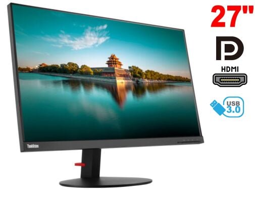 Монітор Lenovo ThinkVision P27h-10 / 27" (2560x1440) IPS / 2x HDMI, 1x USB Type-C, 2x DisplayPort, 4x USB 3.0, 1x Audio / VESA 100x100 Монітор Lenovo ThinkVision P27h-10 / 27" (2560x1440) IPS / 2x HDMI, 1x USB Type-C, 2x DisplayPort, 4x USB 3.0, 1x Audio / VESA 100x100