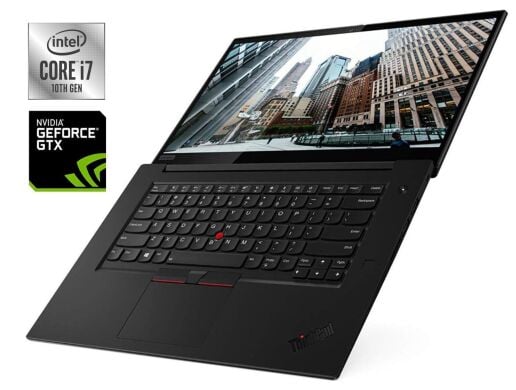 Ігровий ультрабук Б-клас Lenovo ThinkPad X1 Extreme Gen 3 / 15.6" (1920x1080) IPS / Intel Core i7-10850H (6 (12) ядер по 2.7 - 5.1 GHz) / 32 GB DDR4 / 512 GB SSD / nVidia GeForce GTX 1650 Max-Q, 4 GB GDDR6, 128-bit / WebCam / Win 11 Pro