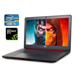 Игровой ноутбук Dell Inspiron 15 Gaming 5577 / 15.6" (1920x1080) TN / Intel Core i5-7300HQ (4 ядра по 2.5 - 3.5 GHz) / 8 GB DDR4 / 128 GB SSD M.2 + 1000 GB HDD / nVidia GeForce GTX 1050, 4 GB GDDR5, 128-bit / WebCam