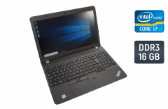 Ноутбук Lenovo ThinkPad E560 / 15.6" (1920x1080) IPS / Intel Core i7-6500U (2 (4) ядра по 2.5 - 3.1 GHz) / 8 GB DDR3 / 240 GB SSD / AMD Radeon R7 M370, 2 GB GDDR5, 128-bit / WebCam / TouchID / Windows 10