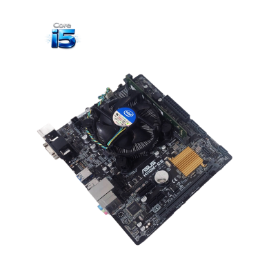 Комплект: материнская плата Asus H110M-CS / Intel Core i5-7400 (4 ядра по 3.0 - 3.5 GHz) / Intel HD Graphics 630 / Socket LGA1151 / Кулер BOX