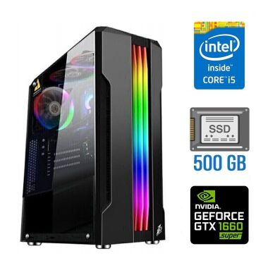 Игровой ПК Tower / Intel Core i5-4460 (4 ядра по 3.2 - 3.4 GHz) / 16 GB DDR3 / 500 GB SSD / nVidia GeForce GTX 1660 Super, 6 GB GDDR6, 192-bit / 500W Игровой ПК Tower / Intel Core i5-4460 (4 ядра по 3.2 - 3.4 GHz) / 16 GB DDR3 / 500 GB SSD / nVidia GeForce GTX 1660 Super, 6 GB GDDR6, 192-bit / 500W