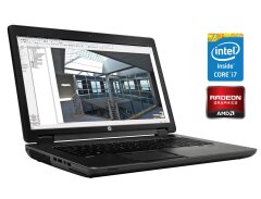 Мобільна робоча станція Б-клас HP ZBook 17 G2 / 17.3" (1920x1080) TN / Intel Core i7-4710MQ (4 (8) ядра по 2.5 - 3.5 GHz) / 16 GB DDR3 / 480 GB SSD / AMD FirePro M6100, 2 GB GDDR5, 128-bit / WebCam / DVD-ROM / Win 10 Pro