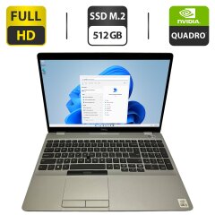 Мобильная рабочая станция Б-класс Dell Precision 3551 / 15.6" (1920x1080) IPS / Intel Core i7-10850H (6 (12) ядер по 2.7 - 5.1 GHz) / 16 GB DDR4 / 512 GB SSD M.2 / nVidia Quadro P620, 4 GB GDDR5, 128-bit / WebCam / HDMI