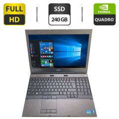 Мобильная рабочая станция Б-класс Dell Precision M4600 / 15.6" (1920x1080) TN / Intel Core i7-2670QM (4 (8) ядра по 2.2 - 3.1 GHz) / 32 GB DDR3 / 240 GB SSD / nVidia Quadro 1000M, 2 GB GDDR3, 128-bit / DVD-ROM