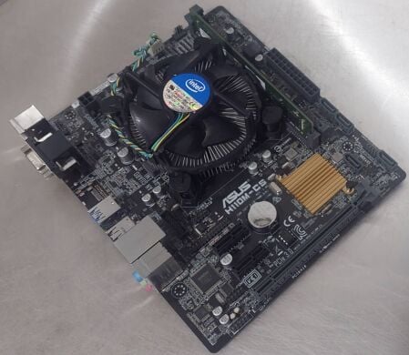 Комплект: материнская плата Asus H110M-CS / Intel Core i5-7400 (4 ядра по 3.0 - 3.5 GHz) / Intel HD Graphics 630 / Socket LGA1151 / Кулер BOX