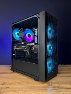 Сборка под заказ: игровой ПК Gamdias Aura GC10M ARGB Black Tower / AMD Ryzen 7 5700X (8 (16) ядер по 3.4 - 4.6 GHz) / 32 GB DDR4 / 1000 GB SSD M.2 / AMD Radeon RX 6700 XT, 12 GB GDDR6, 192-bit / 650W