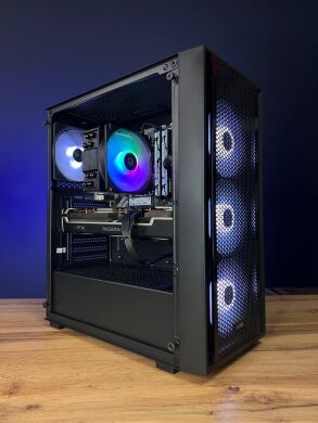 Сборка под заказ: игровой ПК Gamdias Aura GC10M ARGB Black Tower / AMD Ryzen 7 5700X (8 (16) ядер по 3.4 - 4.6 GHz) / 32 GB DDR4 / 1000 GB SSD M.2 / AMD Radeon RX 6700 XT, 12 GB GDDR6, 192-bit / 650W