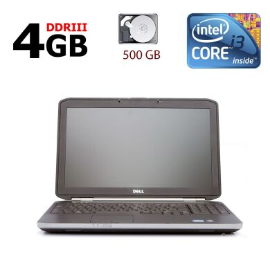 Dell Latitude E5520 / 15.6" / 1920x1080 (16:9) / Intel® Core™ i3-2330M (2 (4) ядра по 2.2 GHz) / 4 GB DDR3 / 500 GB / Intel HD Graphics 3000 / DVD-ROM / HDMI