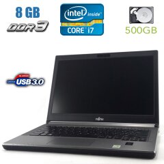 Fujitsu LifeBook E744 / 14", 1600x900 / Intel Core i7-4702MQ (4(8)ядра по 2.2 - 3.2GHz) / 8GB DDR3 / 500GB HDD / USB 3.0