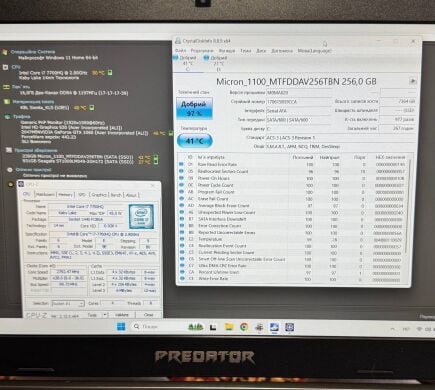 Игровой ноутбук Acer Predator Helios 300 / 15.6" (1920x1080) IPS / Intel Core i7-7700HQ (4 (8) ядра по 2.8 - 3.8 GHz) / 16 GB DDR4 / 256 GB SSD + 1000 GB HDD / nVidia GeForce GTX 1060, 6 GB GDDR5, 192-bit / WebCam