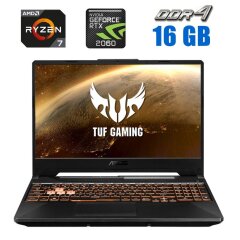 Ігровий ноутбук Asus TUF Gaming FX506IV / 15.6" (1920x1080) IPS / AMD Ryzen 7 4800H (8 (16) ядер по 2.9 - 4.2 GHz) / 16 GB DDR4 / 480 GB SSD / nVidia GeForce RTX 2060, 6 GB GDDR6, 192-bit / WebCam 