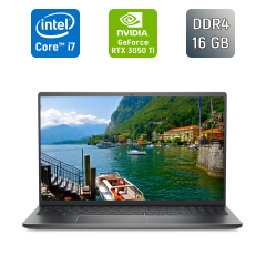 Игровой ноутбук Dell Vostro 15 7510 / 15.6" (1920x1080) IPS / Intel Core i7-11800H (8 (16) ядер по 2.3 - 4.6 GHz) / 16 GB DDR4 / 512 GB SSD / nVidia GeForce RTX 3050 Ti, 4 GB GDDR6, 128-bit / WebCam / Fingerprint / Windows 11