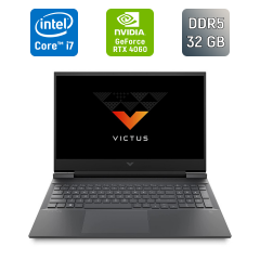 Ігровий ноутбук HP Victus 16-r0073cl / 16" (1920x1080) IPS / Intel Core i7-13700HX (16 (24) ядер по 1.5 - 5.0 GHz) / 32 GB DDR5 / 1000 GB SSD / nVidia GeForce RTX 4060, 8 GB GDDR6, 128-bit / WebCam / Windows 11
