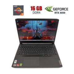 Игровой ноутбук Lenovo IdeaPad Gaming / 15.6" (1920x1080) IPS / AMD Ryzen 5 5600H (6 (12) ядер по 3.3 - 4.2 GHz) / 16 GB DDR4 / 512 GB SSD / nVidia GeForce RTX 3050 4 GB, GDDR6, 128-bit / WebCam