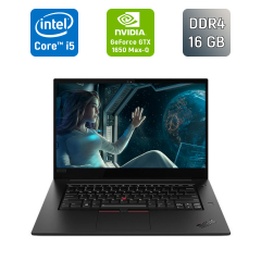 Ігровий ноутбук Lenovo ThinkPad X1 Extreme Gen 2 / 15.6" (1920x1080) IPS / Intel Core i5-9400H (4 (8) ядра по 2.5 - 4.3 GHz) / 16 GB DDR4 / 512 GB SSD / nVidia GeForce GTX 1650 Max-Q, 4 GB GDDR5, 128-bit / WebCam / Fingerprint