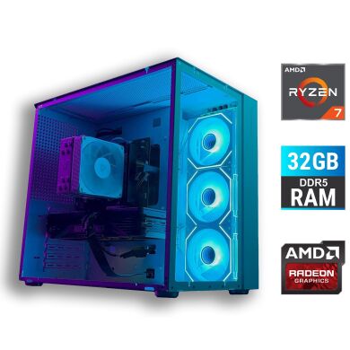 Игровой ПК Tower / AMD Ryzen 7 8700F (8 (16) ядер по 4.1 - 5.0 GHz) / 32 GB DDR5 / 1000 GB SSD / AMD Radeon RX 6900 XT, 16 GB GDDR6, 256-bit Игровой ПК Tower / AMD Ryzen 7 8700F (8 (16) ядер по 4.1 - 5.0 GHz) / 32 GB DDR5 / 1000 GB SSD / AMD Radeon RX 6900 XT, 16 GB GDDR6, 256-bit