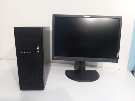 Комплект ПК: Hyundai iTMC Pentino Tower / Intel Core i3-3220 (2 (4) ядра по 3.3 GHz) / 16 GB DDR3 (4x 4 GB) / 320 GB HDD / Intel HD Graphics 2500 / 350W + Монитор: Lenovo ThinkVision L220x / 22" (1920x1200) S-PVA/ VGA, DVI + кабель VGA