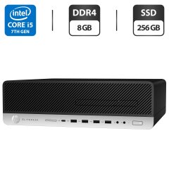 Компьютер HP EliteDesk 800 G3 SFF / Intel Core i5-7500 (4 ядра по 3.4 - 3.8 GHz) / 8 GB DDR4 / 256 GB SSD / Intel HD Graphics 530