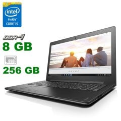 Ноутбук Lenovo Ideapad 310-15IKB / 15.6" (1920x1080) TN / Intel Core i5-7200U (2 (4) ядра по 2.5 - 3.1 GHz) / 8 GB DDR4 / 256 GB SSD / Intel HD Graphics 620 / WebCam / DVD-RW