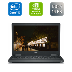 Мобильная рабочая станция Dell Precision 7540 / 15.6" (1920x1080) IPS / Intel Core i7-9850H (6 (12) ядер по 2.6 - 4.6 GHz) / 16 GB DDR4 / 512 GB SSD / nVidia Quadro RTX 3000, 6 GB GDDR6, 192-bit / HDMI / WebCam