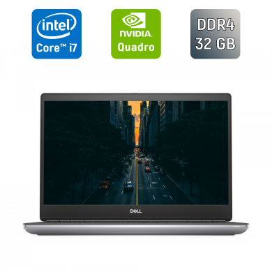 Мобильная рабочая станция Dell Precision 7550 / 15.6" (1920x1080) IPS / Intel Core i7-10850H (6 (12) ядер по 2.7 - 5.1 GHz) / 32 GB DDR4 / 512 GB SSD / nVidia Quadro T2000, 4 GB GDDR5, 128-bit / Windows 10